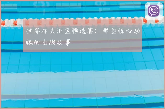 世界杯美洲区预选赛:那些惊心动魄的出线故事