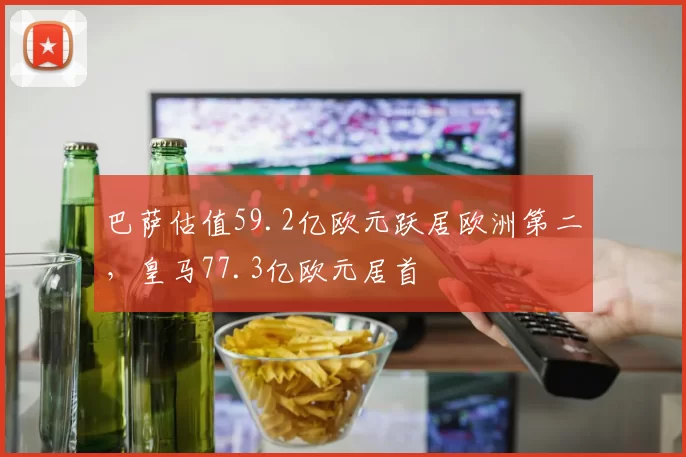 巴萨估值59.2亿欧元跃居欧洲第二，皇马77.3亿欧元居首